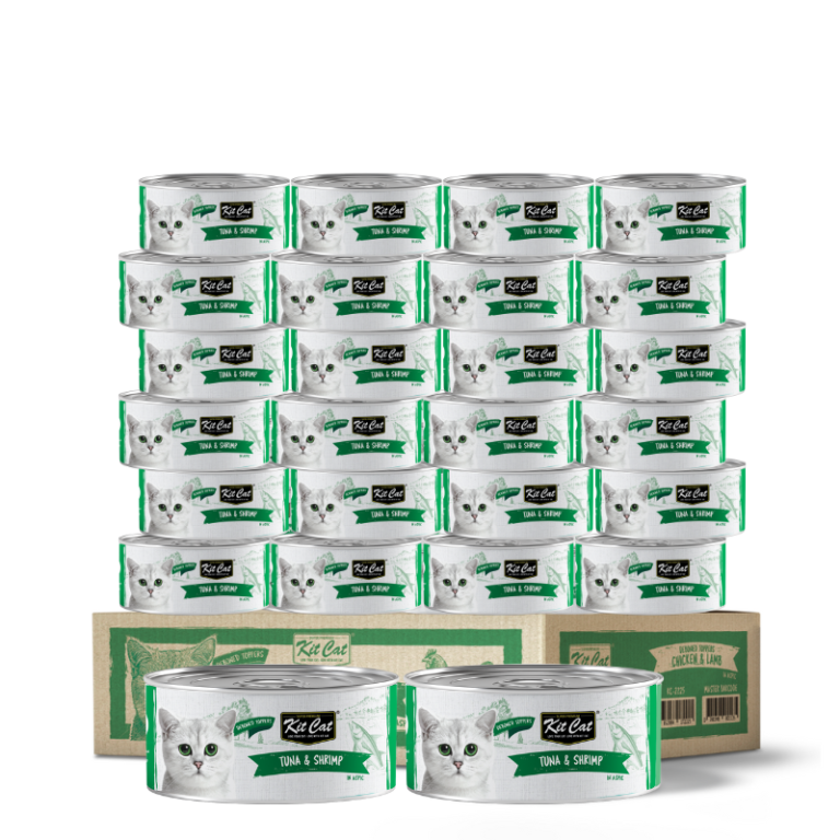 Kit Cat Wet Cat Food Toppers with Deboned Tuna & Shrimp 24 x 80g