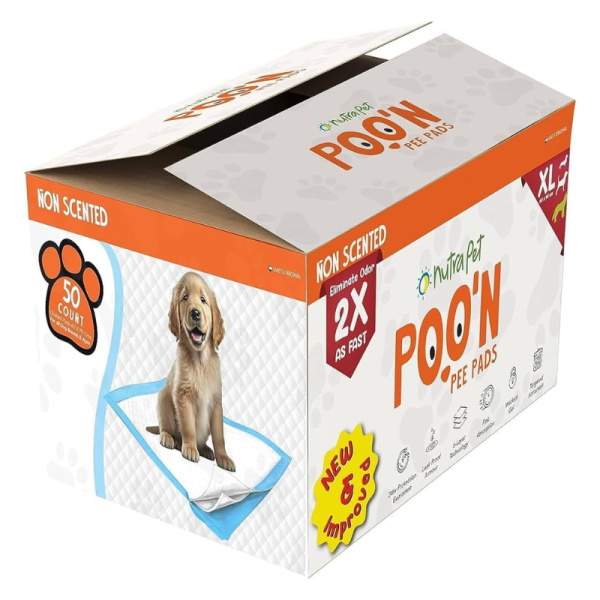 Nutra Pet Poo' N Pee Dog Training Pads Extra Large 60x90cm – 50pcs