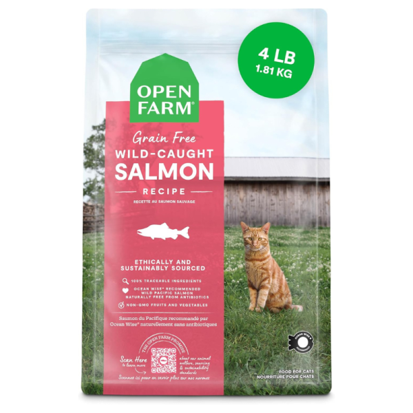 Open Farm Dry Cat Food with Wild Caught Salmon - 1.81kg