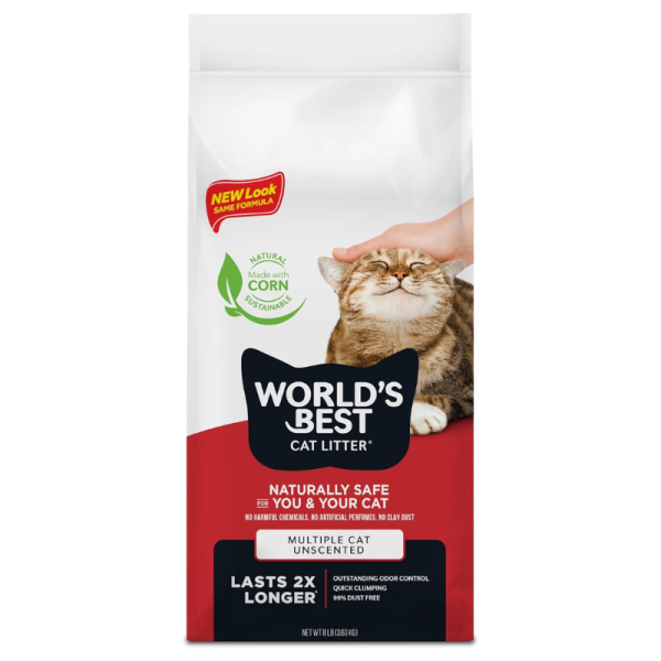 World's Best Multiple Cat Clumping Litter Unscented – 3.63kg
