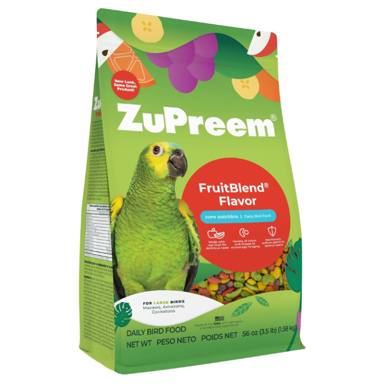 Zupreem Fruit Blend Bird Food 1.6kg – Macaws, Amazons & Cockatoos