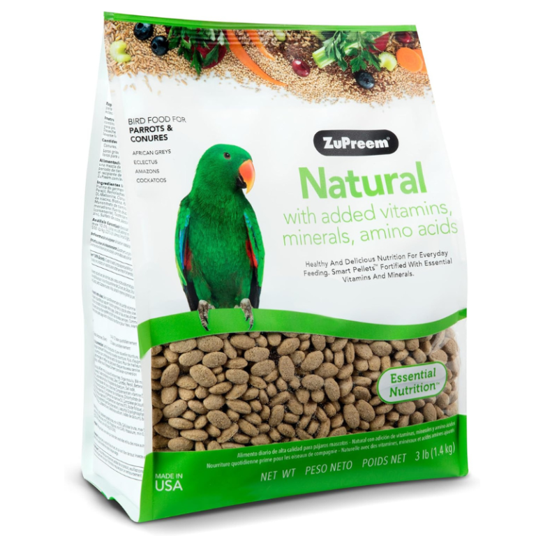 Zupreem Natural Blend Bird Food 1.4kg for Parrots and Conures