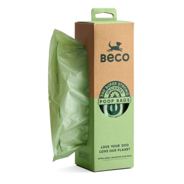 Beco Extra Large Eco-Friendly Poop Bags – Dispenser Pack, 300 Bags
