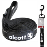 Alcott Adventure Dog Leash – Large Black 182x2.5cm