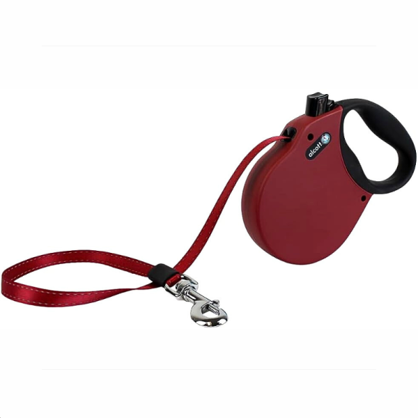 Alcott Adventure Dog Leash – Large Maroon 5m Retractable