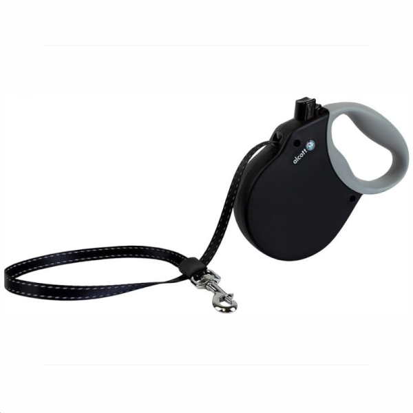 Alcott Adventure Dog Leash – Medium Black 4.8m Retractable