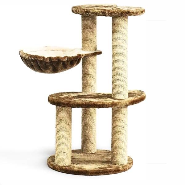 All for Paws Classic Series 4 Brown Cat Tree – Multi-Level Cat Activity Center