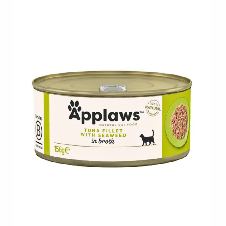 Applaws Natural Wet Cat Food – Tuna Fillet & Seaweed, 24 x 156g