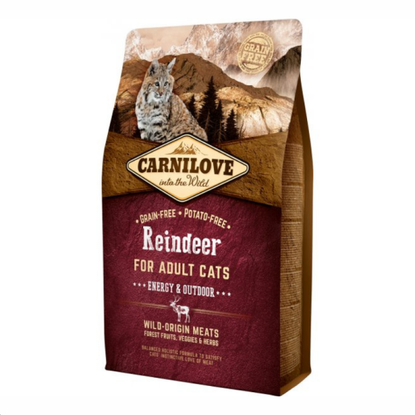 Carnilove Complete Dry Food with Reindeer for Adult Cats
