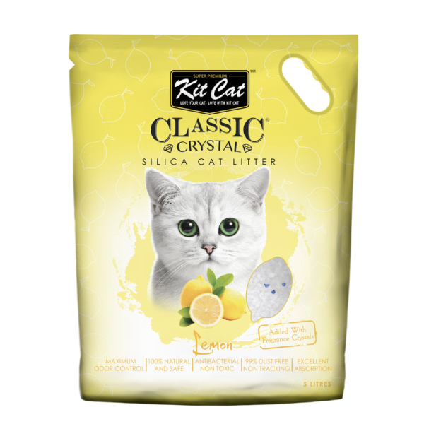 Kit Cat Classic Crystal Cat Litter – Lemon (5 Litres)