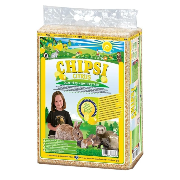 Chipsi Litter with Citrus Scent – 3.2kg for Rabbits, Rodents & Small Animals