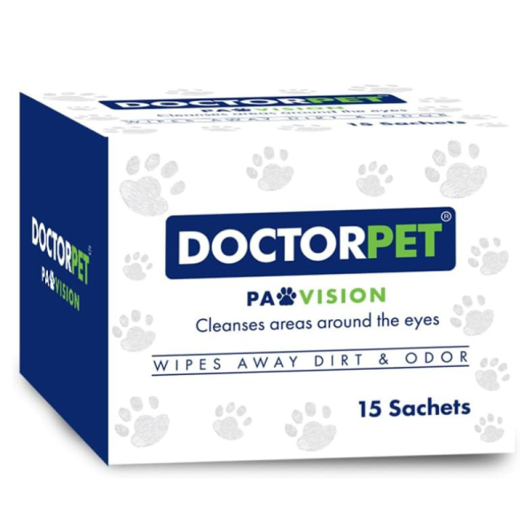 Doctor Pet PawVision Wipes – 15pcs hypoallergenic and fragrance-free pet eye wipes