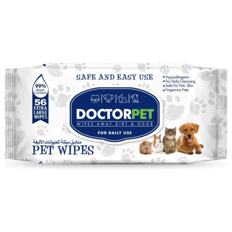 Dr Pet Doctor Pet Wipes for Cats & Dogs – X-Large, 56 Sheets