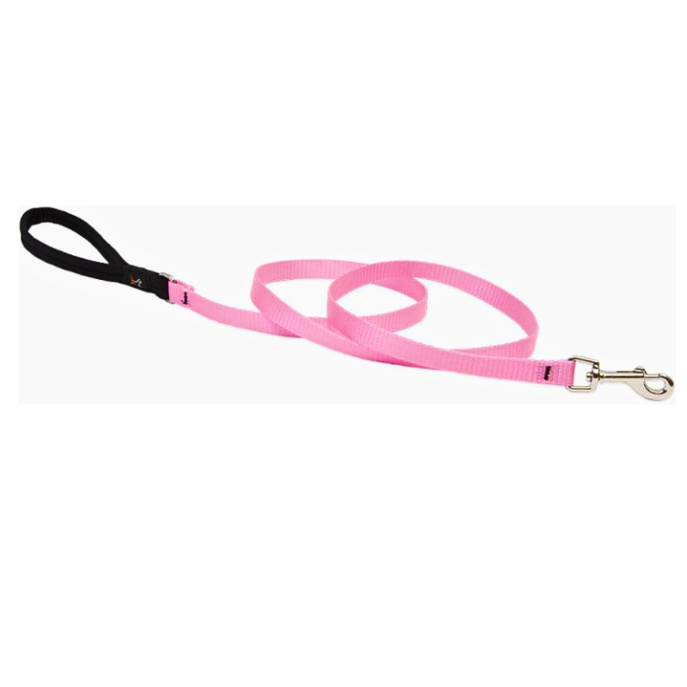 Lupine Basics Pink Dog Leash with Padded Handle 122x1.27cm