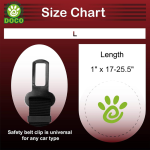 Doco Signature Dog Car Safety Belt Large – Black (2.5x70cm)