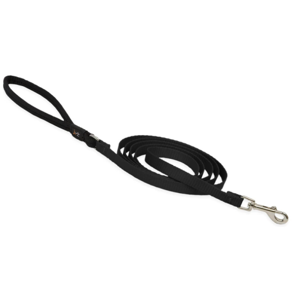 Lupine Basics Black Long Dog Leash with Padded Handle 1.27x122cm
