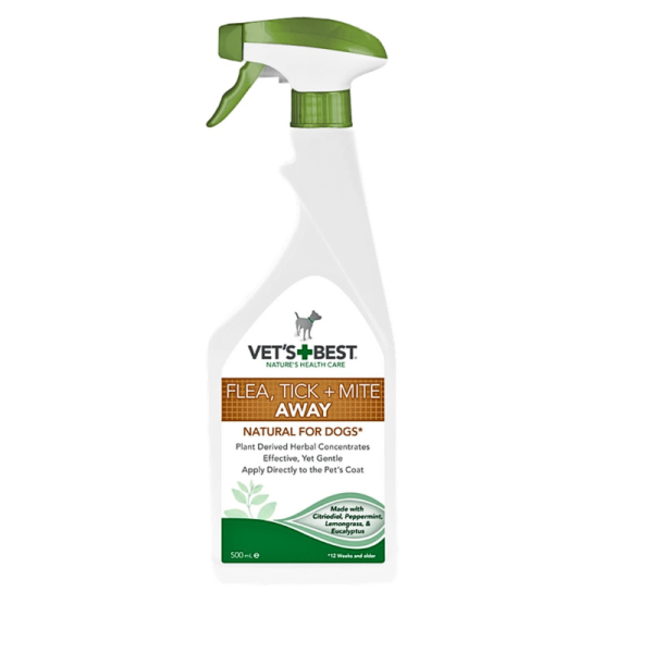 Vet's Best Flea, Tick & Mite Dog Spray with Citriodiol – 500ML