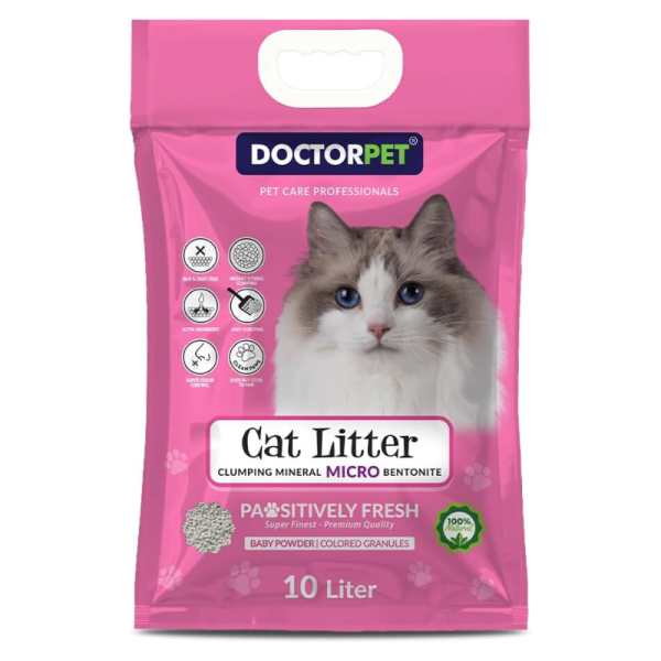 Doctor Pet Clumping Cat Litter Baby Powder 10L