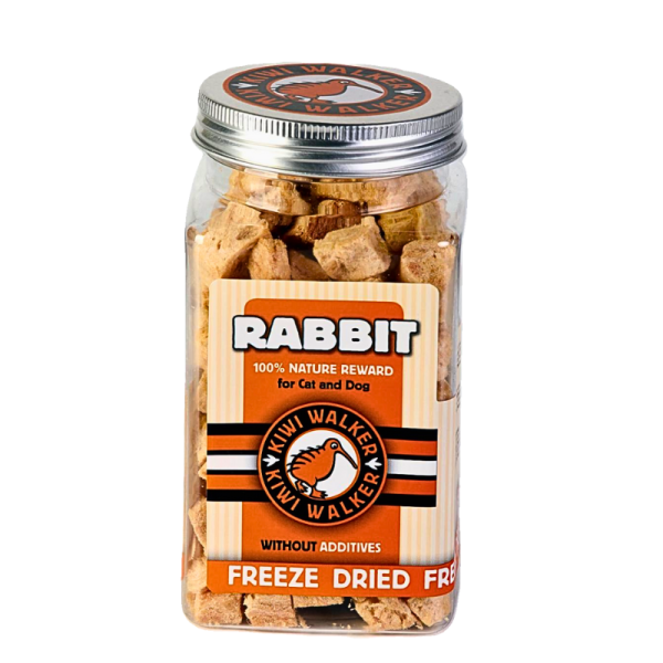 Kiwi Walker Freeze Dried Rabbit Treats for Cats & Dogs – 75G