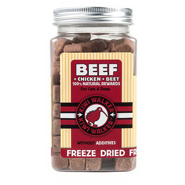 Kiwi Walker Freeze-Dried Beef, Chicken & Beet Dog and Cat Treats 90G