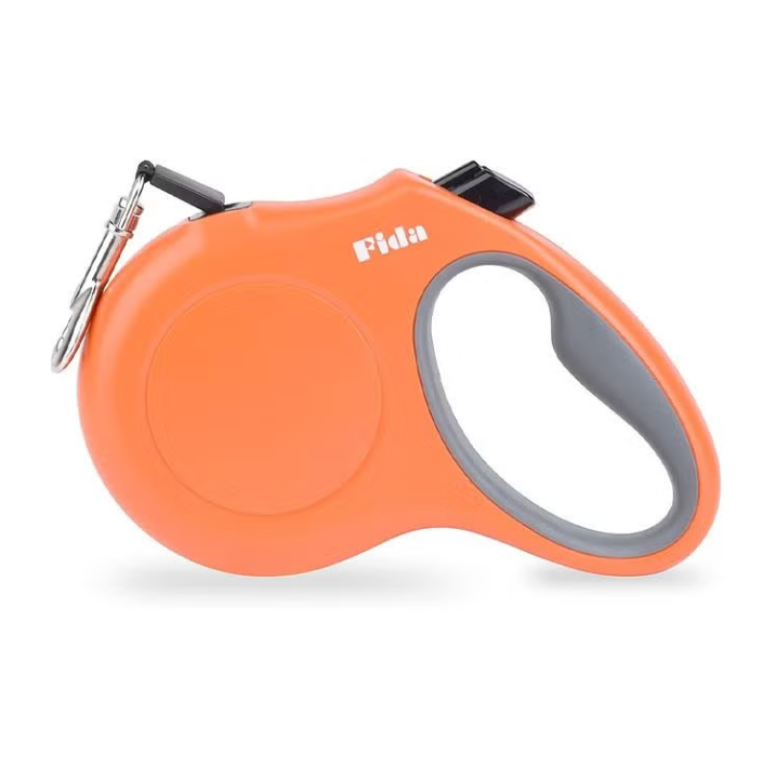 Fida JFA XS Orange Reflective Retractable Dog Leash 3m (Up to 8kg)