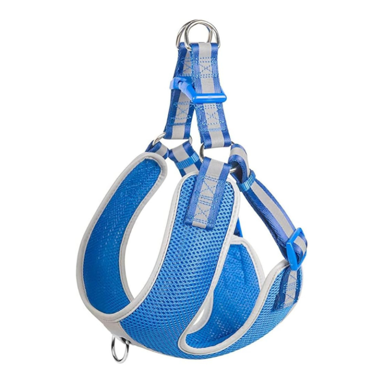 Fida XS Blue Reflective Step-In Mesh Harness – Adjustable 40-49cm for Small Dogs up to 6.8kg