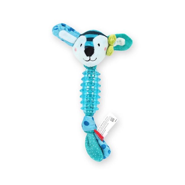 Gigwi Rabbit Plush Dog Toy Blue Turquoise Small