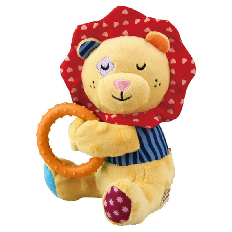 Untitled design - 2025-09-18T201653.934 Gigwi Lion Plush Dog Toy Red Yellow Medium