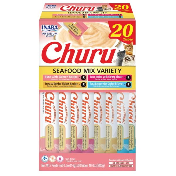 Inaba Churu Seafood Mix Variety Cat Treats 20-Pack