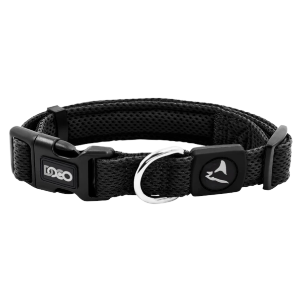 DOCO XL Black Mesh Dog Collar (51-78x3.8cm) 1 pcs