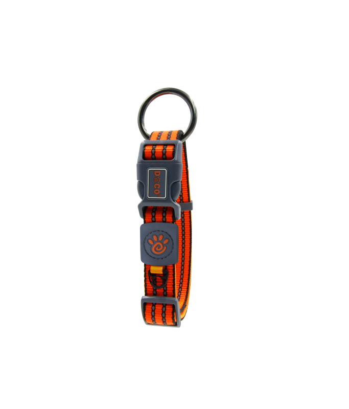 DOCO Vario Large Orange Reflective Dog Collar (53-64x2.5cm) 1 pcs