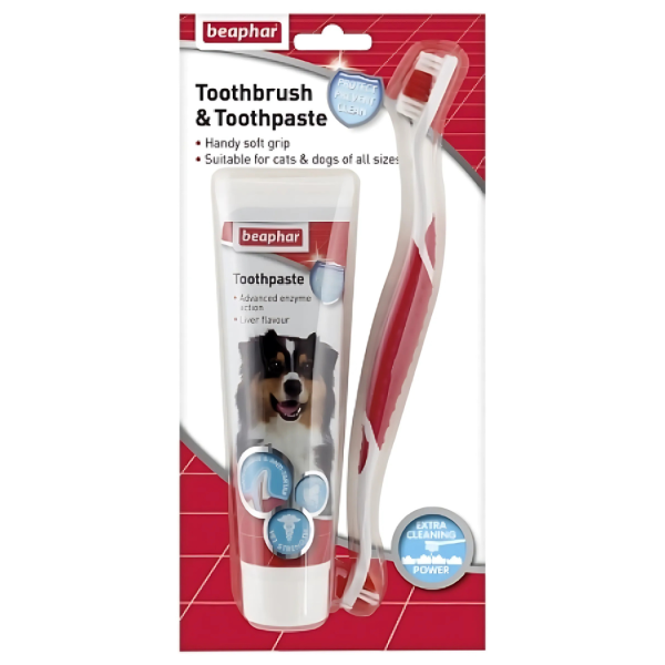 Beaphar Toothbrush & Toothpaste for Dogs 1 pack