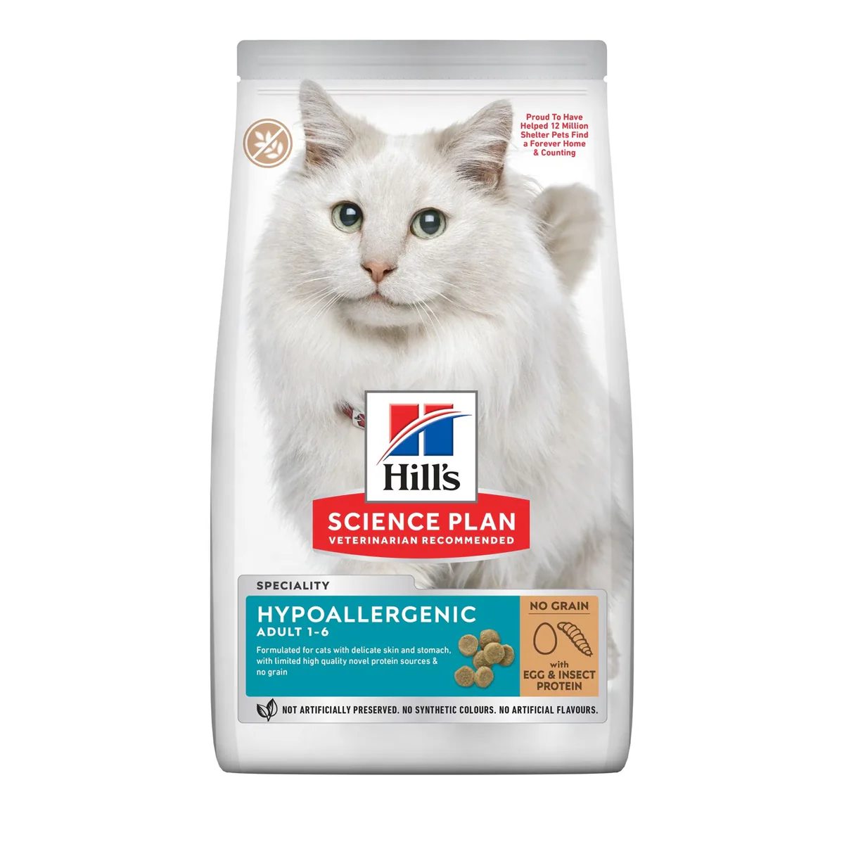 52742061313 Hill's Hypoallergenic Cat Food with Egg & Insect Protein 1.5kg