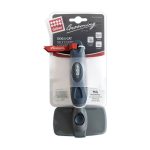 GiGwi Self-Cleaning Slicker Brush Gray and Navy Blue