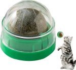 Catnip Silvervine Balls,Rotatable Edible Kitten Toys for Cats Lick - Healthy Teeth Cleaning Toys, Ball Edible Kitten Toys, Cat Wall Treats, Catnip Lickable Balls Pochy