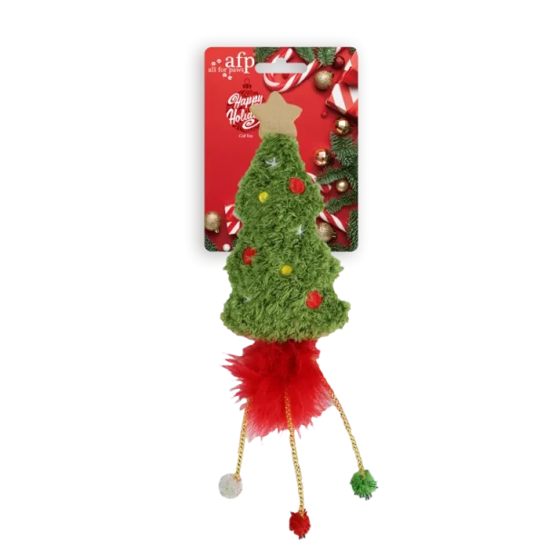 Christmas Tree Shaped Cat Kicker Toy