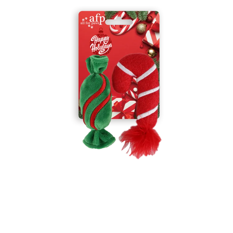 Happy Holiday Candy & Candy Cane 2/pk