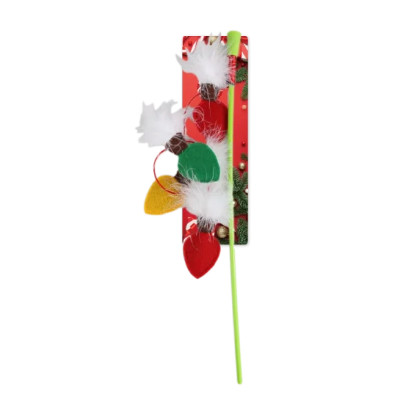 Holiday Light Cat Wand Toy