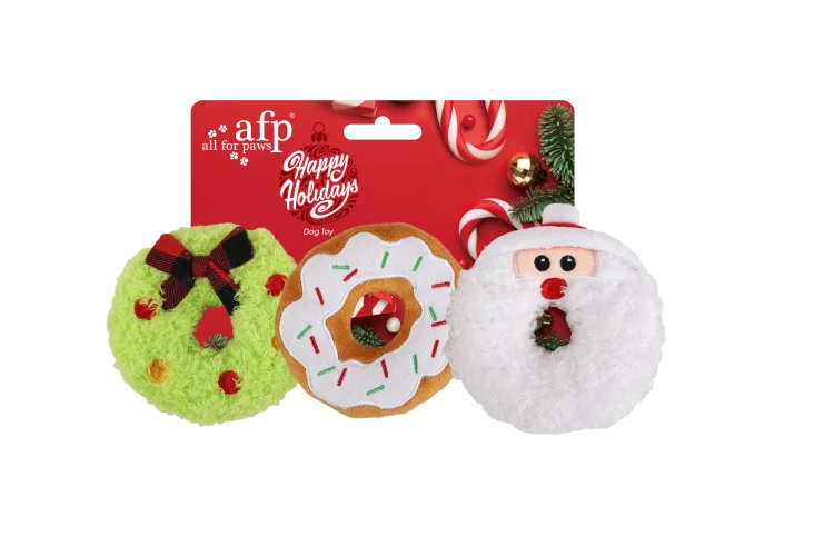 HOHOHO Donut Dog Toys 3pk