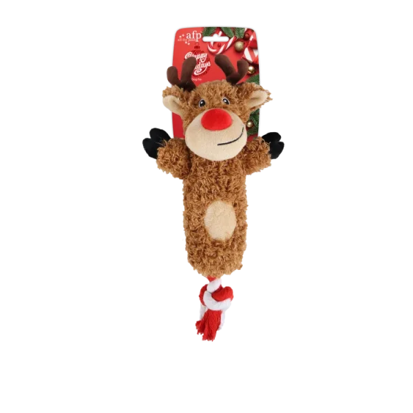 Plush Dog Toy with Rope