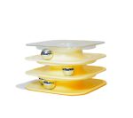 3-Layer Square Track Ball Cat Toy, Yellow