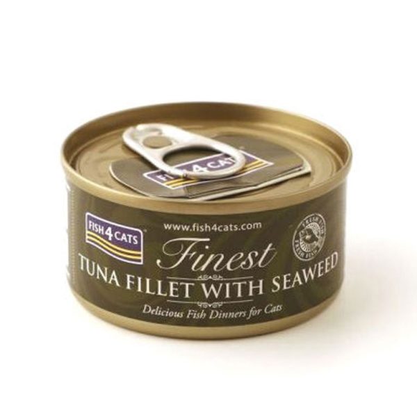Fish4Cats Finest Tuna Fillet with Seaweed Wet Cat Food 70g