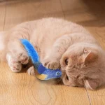 Cat Plush Toys with Catnip Bird Shape-Blue