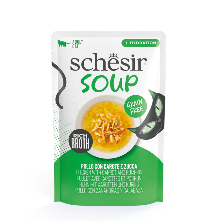 Schesir Soup with Chicken, Carrot & Pumpkin for Adult Cats 40 gr