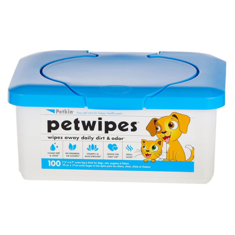 Petkin Super Premium Pet Wipes Fresh Scent with Aloe & Vitamin E (19x17cm) 100 wipes