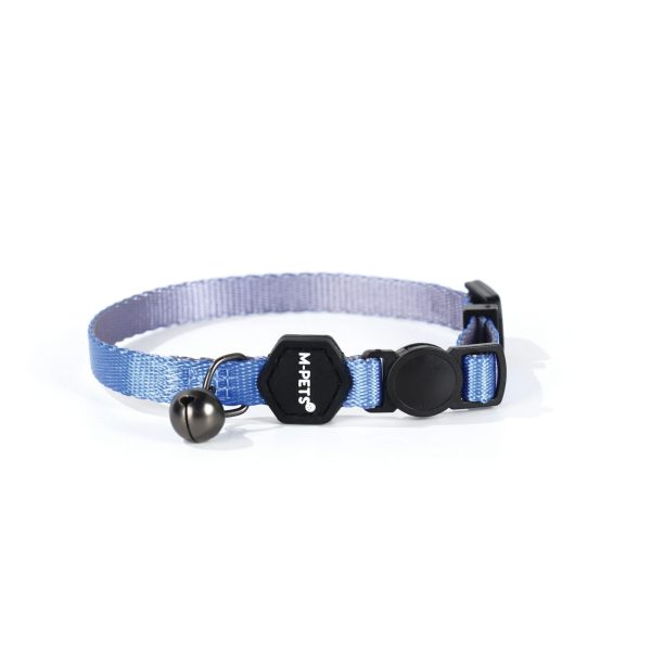 M-Pets Azure Blue Cat Collar with Bell (20-30x1cm)