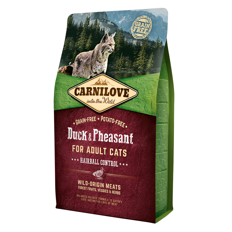 Carnilove Hairball Control Dry Food with Duck & Pheasant for Adult Cats 2 kg