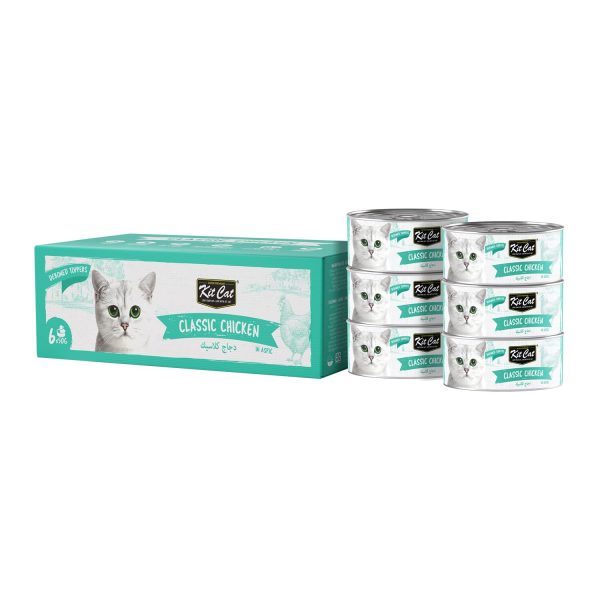 Kit Cat Wet Cat Food with Chicken in Aspic 6 x 50 gr