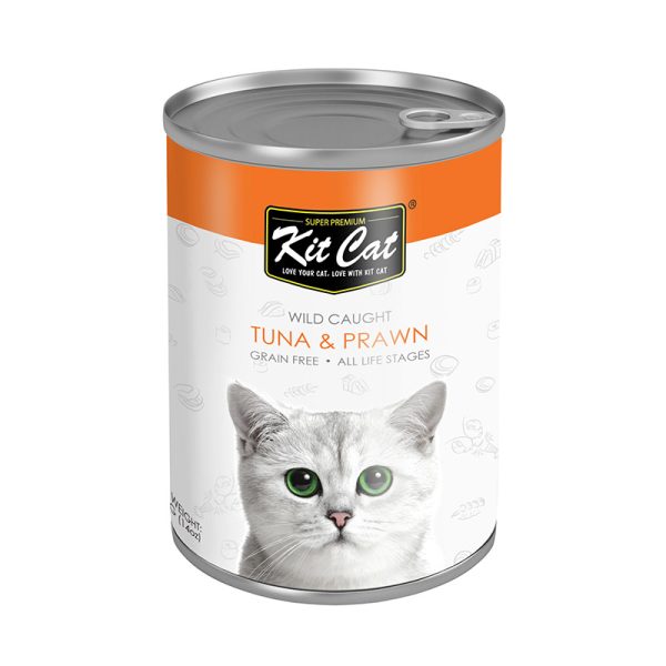 Kit Cat Wet Food with Tuna & Prawns 400 gr