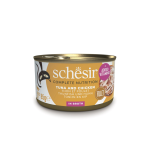Schesir Wet Food with Tuna & Chicken Fillet in Broth for Adult Cats 85 gr